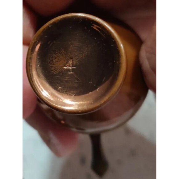 Vintage Dollhouse Miniature Cauldron Pot Jug Copper Lid Handle with Patina Rare - Picture 11 of 15